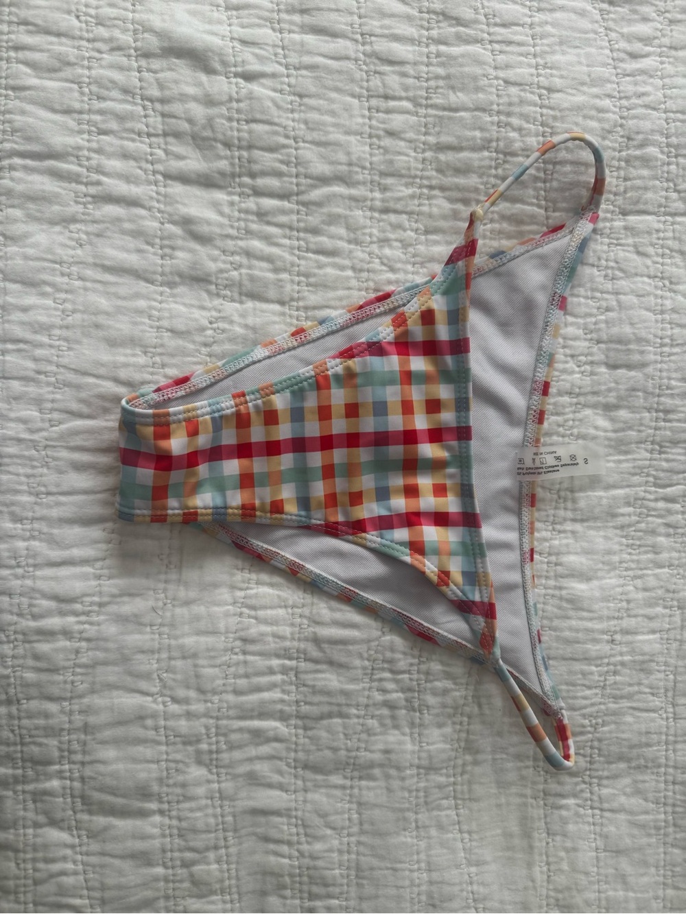 Never Before Worn Plaid Bikini Bottom - Multicolor